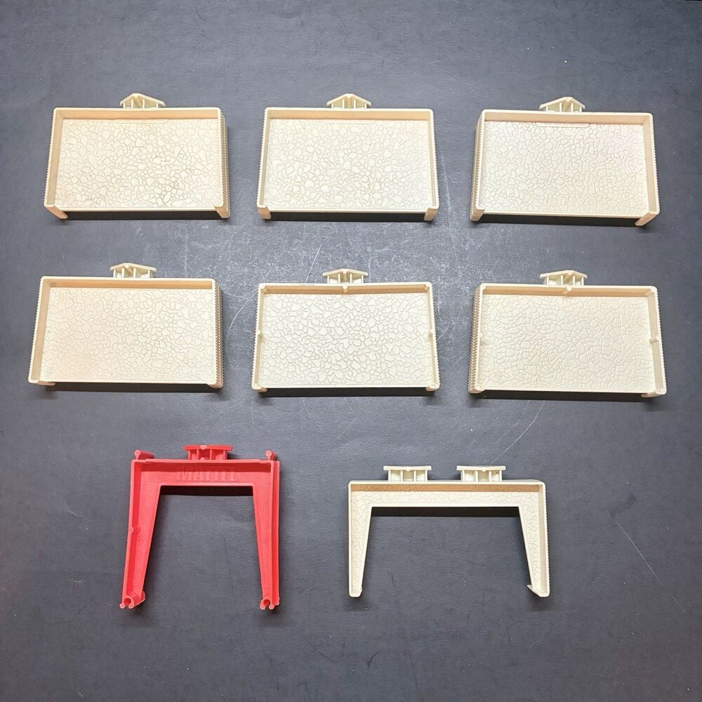 Lot of 8 Vintage 1968 Redline Era Mattel Hot Wheels Track Trestle Support Risers